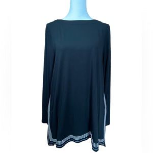 J. Jill Soft Stretchy Tunic Black Petite M